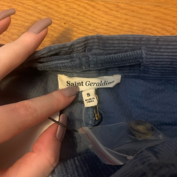 St. Geraldine Slate Blue Spencer Corduroy Pants S - Picture 5 of 6